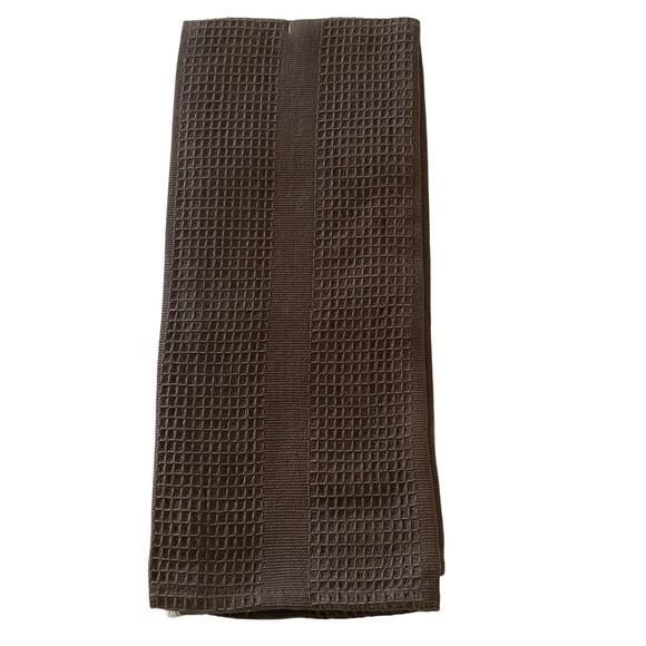 Fine Living Kitchen Towels Set of 2 100% Cotton Brown Fall Leaves Waffle Weave - Picture 2 of 4